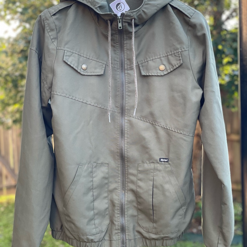 COPY - Volcom Women’s Army Green Lightweight Windbreaker Size M